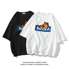 NASA春夏季七分袖t恤男大码五分袖男短袖中袖白底Q11247-P30，男装T恤，电商A040A