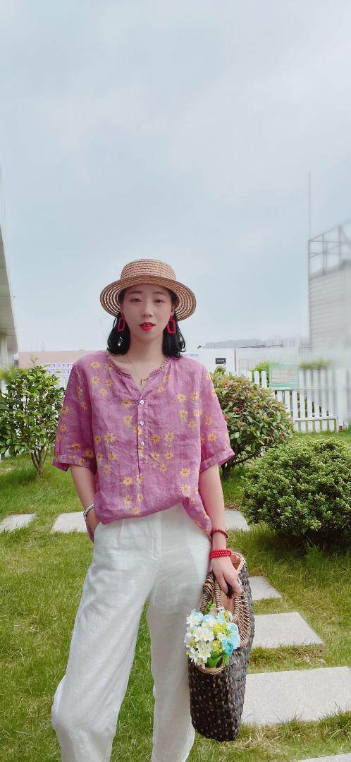 纯苎连衣裙小衫裤子裙子衬衣 时尚风 风淑女风休闲风，女装连衣裙，川哲