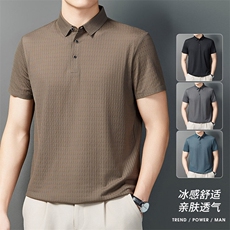 夏季新款无痕短袖Polo衫冰丝锦氨T恤HS1165-P38，男装T恤，星座1206（原A206）