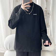 2025冬季新款旋律风车大码印花半高领德绒M-5XHT24922-3-特P20，男装T恤，电商A022