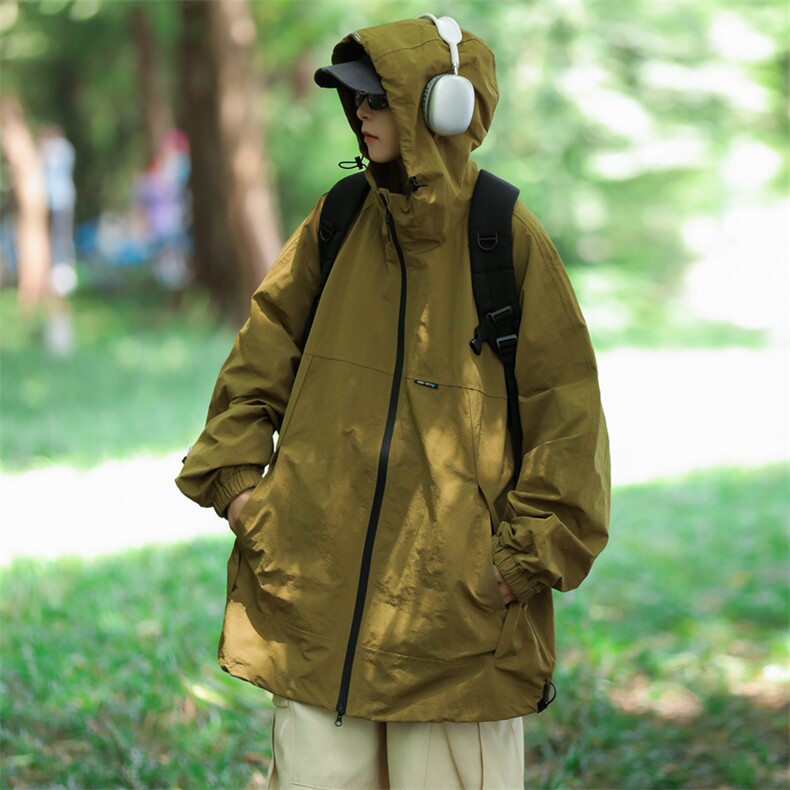 Wt1060-P58山系机能风连帽防水冲锋衣,男装夹克,星座1501-1