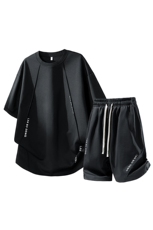 【现货】夏季潮牌青少年短袖t恤短裤套装TZ888118特P45控88，男装牛仔裤，电商A309