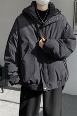 棉衣男冬季新款港风宽松休闲连帽面包服学生加厚棉服MF9006-P95，男装棉衣，星座214-3