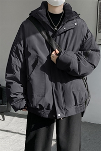 棉衣男冬季新款港风宽松休闲连帽面包服学生加厚棉服MF9006-P95图片