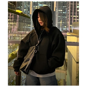 网图秋季重磅直播380克全棉拉链套头连帽卫衣外套 AH908-P45图片