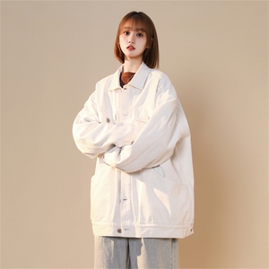 JK8003/P55秋装新款现货中性风洗水夹克男女简约外套上衣百搭潮图片