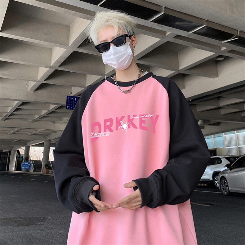 抖音得物高品质重磅二开全棉阔版支持退换360克插肩圆领卫衣0103,男装卫衣,电商A486