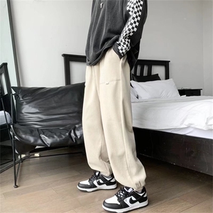 日系工装裤男春秋潮牌休闲阔腿长裤子K7067P33图片