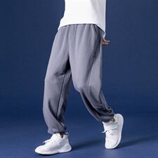 潮流百搭休闲裤韩版春秋季潮牌运动裤宽松九分裤子男裤DS698TP40，男装休闲裤，电商A102