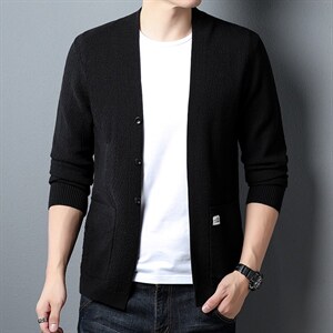 SXL-A956男士2023年秋季新款长袖针织开衫青年休闲外套服装P83图片