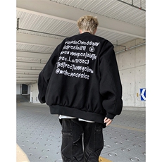 棒球服夹克男女韩版潮流刺绣宽松高街帅2024秋冬ins外套W5997-P62，男装夹克，星座412-2