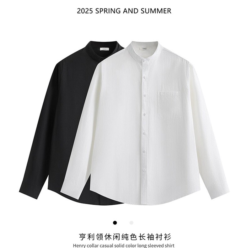 网图慎用~白哲同款春夏立领衬衫原版品质 T7717/P55图片