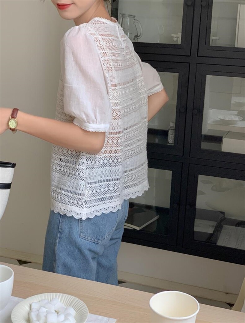 上新推荐镂空短袖小衫，其它，DAP