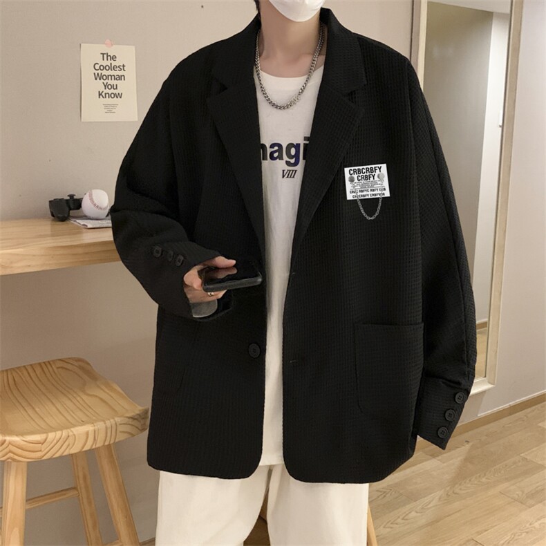 2022春季华夫格西装外套男ins痞帅西服高级感炸街男装W2944-P53,男装西服,星座512-2