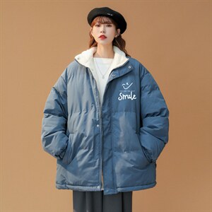 ！2023冬季中性风立领棉衣笑脸潮流百搭棉服外套MY108特P78，男装棉衣，电商B220