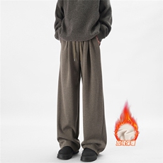 A429-YK355-特批常规40加绒48加绒加厚人字纹褶皱垂感休闲裤，男装卫衣，电商A429