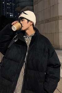 港风麂皮绒棉服男冬新款情侣棉衣外套加厚棉袄羽绒服MY8805-P68图片