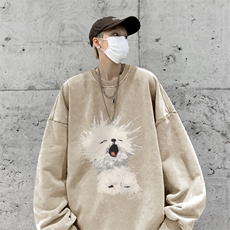 美式潮牌重磅水洗做旧连帽卫衣力推大码男XZ517A-2-Y7752-P58，男装卫衣，星座517A-2