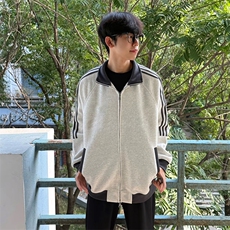 抖音得物高品质美式高街重磅结构设计拼接织带立领卫衣外套CM42，男装卫衣，电商A486