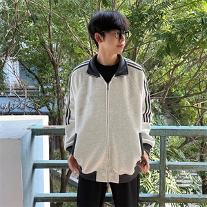 抖音得物高品质 美式高街重磅结构设计拼接织带立领卫衣外套 CM42图片