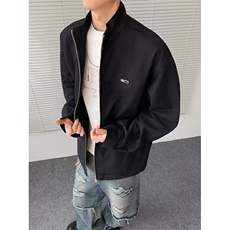 纯棉夹克外套立领重磅简约休闲百搭潮上衣外套XZ212-QJK1045-P80，男装夹克，星座212