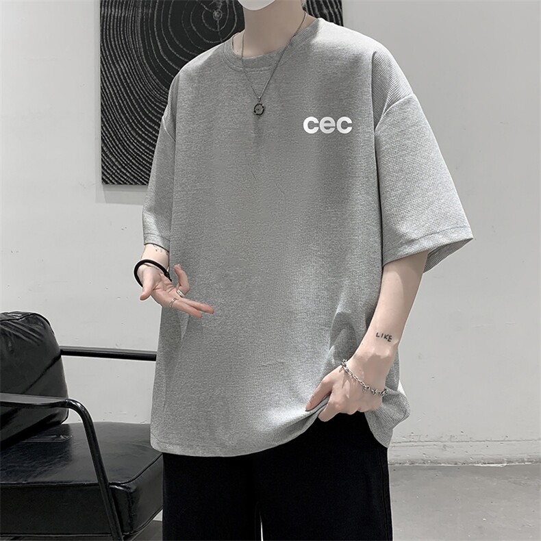 华夫格t恤男短袖男大码五分袖大皂风HT73294-P22,男装T恤,电商A040