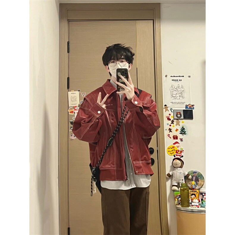 【有货】cleanfit皮衣外套男春秋高级感痞帅飞行员夹克W190CC-P92,男装夹克,星座1007（原301D）
