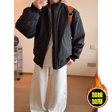 现货冬季美拉德立领飞行夹克廓形高街棒球服加棉加厚棉衣外套，男装夹克，电商A443
