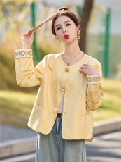 现货依如秀2026年春季新款减龄新中式外套，女装短外套，依如秀(原杭风阁)