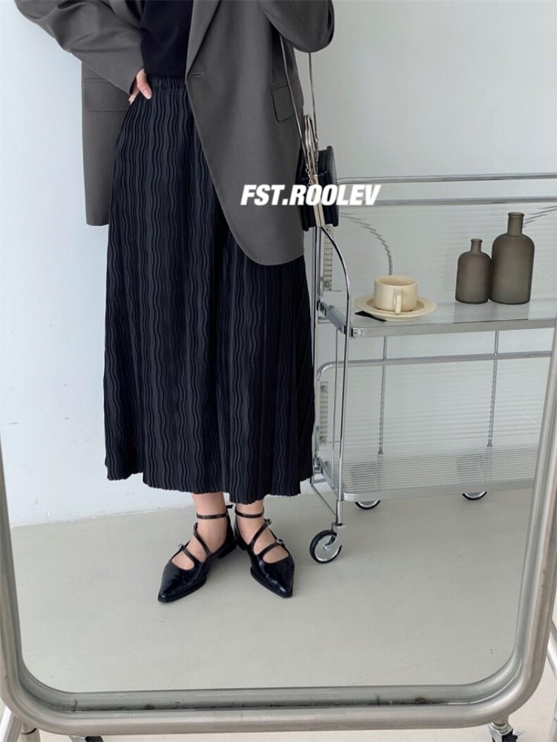 肌理感压褶裙，其它，FST