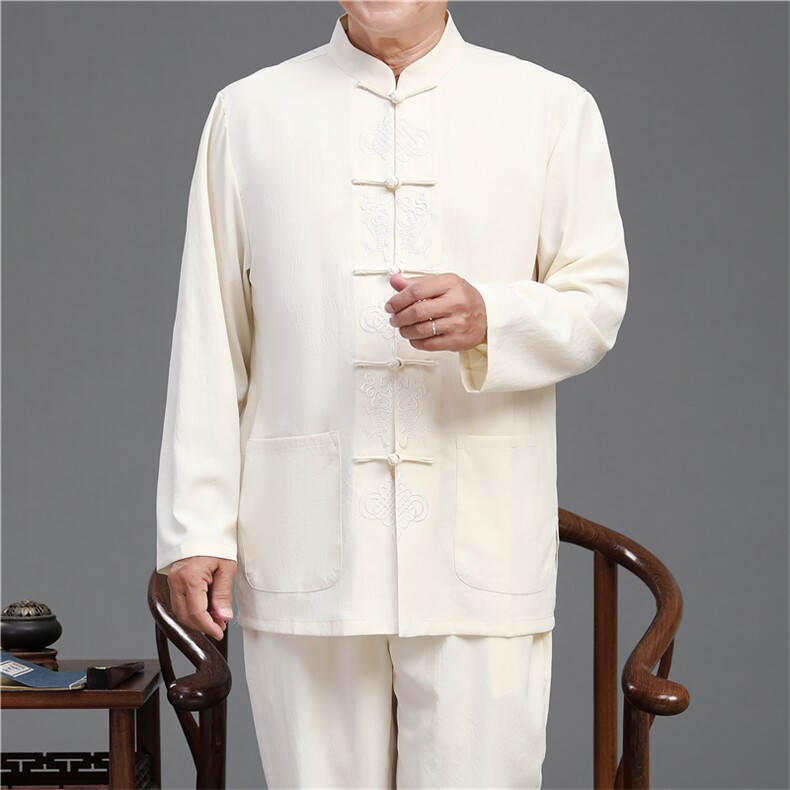 2022唐装男中老年太极服春秋风节日过寿汉服套装YD2112A-P125,男装民族服装,星座1105-3