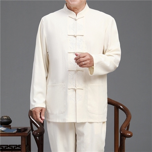 2022唐装男中老年太极服春秋风节日过寿汉服套装YD2112A-P125图片