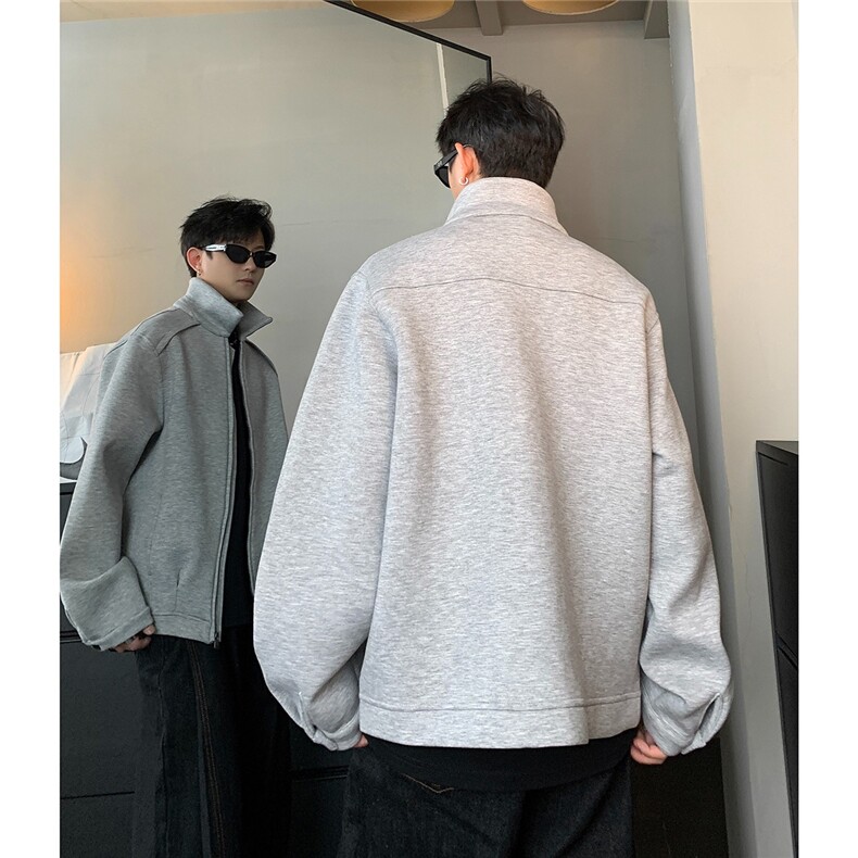 春秋季美式小众简约解构夹克男cleanfit潮牌复古廓形宽松休闲外套,男装夹克,星座506A