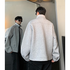 春秋季美式小众简约解构夹克男cleanfit潮牌复古廓形宽松休闲外套，男装夹克，星座506A