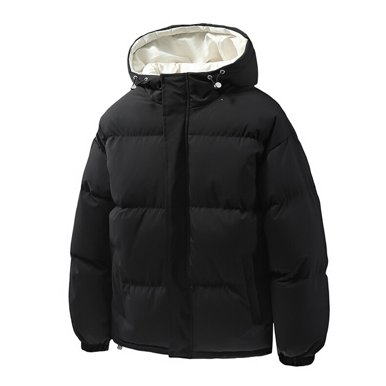 现货5W件冬季三防美式重磅硬挺boxy撞色羽绒连帽棉衣外套加厚棉服，男装棉衣，电商A486