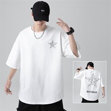 1夏季短袖T恤男潮流时尚港风t恤男A210-A8337-P28，男装T恤，星座210-3