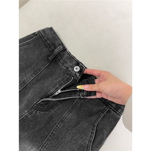 B221 美式ins高街暗黑宽松直筒工装牛仔裤LK26613-特P50控88图片