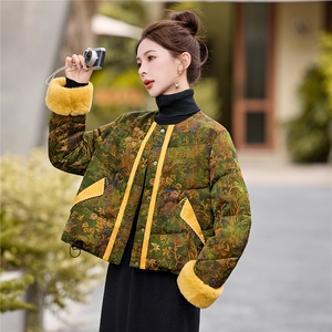 现货现货2025年冬季新中式短款羽绒服图片