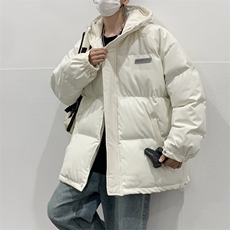 2023冬季港风连帽外套休闲面包服韩版ins潮流棉衣男士W6464-P98，男装棉衣，星座512-2