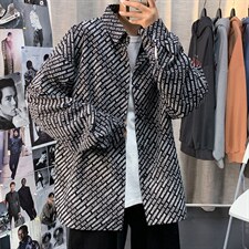 港风长袖衬衫男韩版潮流宽松学生潮牌上衣2021秋季外套W1300-P33，男装衬衫，星座512-4