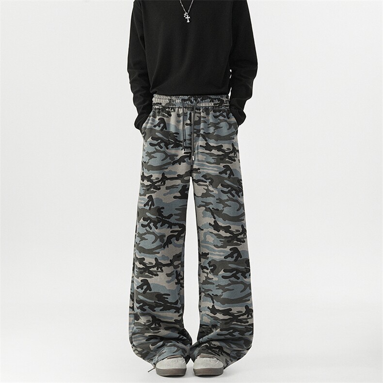 383-特P28美式复古百搭宽松迷彩卫裤，男装休闲裤，星座1503