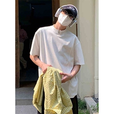 半拉链短袖男夏季280g重磅美式潮牌T恤痞帅五分袖上衣TW127，男装T恤，星座1116A（原606A-3）