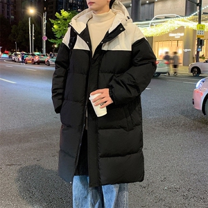 中性风长款棉衣男二开宽松连帽加厚棉袄DSA157B-M77777-特P100图片