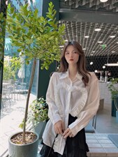 【秋装】爱心衬衫，百搭，女装衬衫，慕姿杨