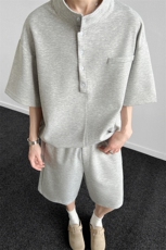 抖音重磅空气层短袖短裤套装A541特P55控88，男装牛仔裤，电商A309