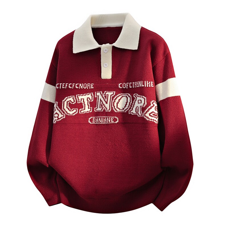 25718-P58秋季时尚翻领毛衣外套男士针织衫撞色内搭打底衫,男装T恤,电商D310B
