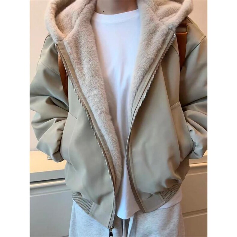 现货高品质美式高街冬季重磅座山雕大毛毛领pu皮棉衣男女加厚外套，男装皮衣，电商A486