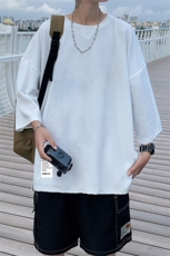 Q11045-P30春夏季七分袖t恤男大码五分袖男短袖中袖，男装T恤，电商A040