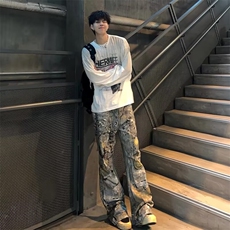 印花秋冬卫衣男2025年春秋季韩版新款圆领宽松上衣chic港风潮流，男装针织衫/毛衣，四季星座505
