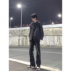 美式hiphop纯色修身直筒牛仔裤控价68，男装牛仔裤，星座310A-4